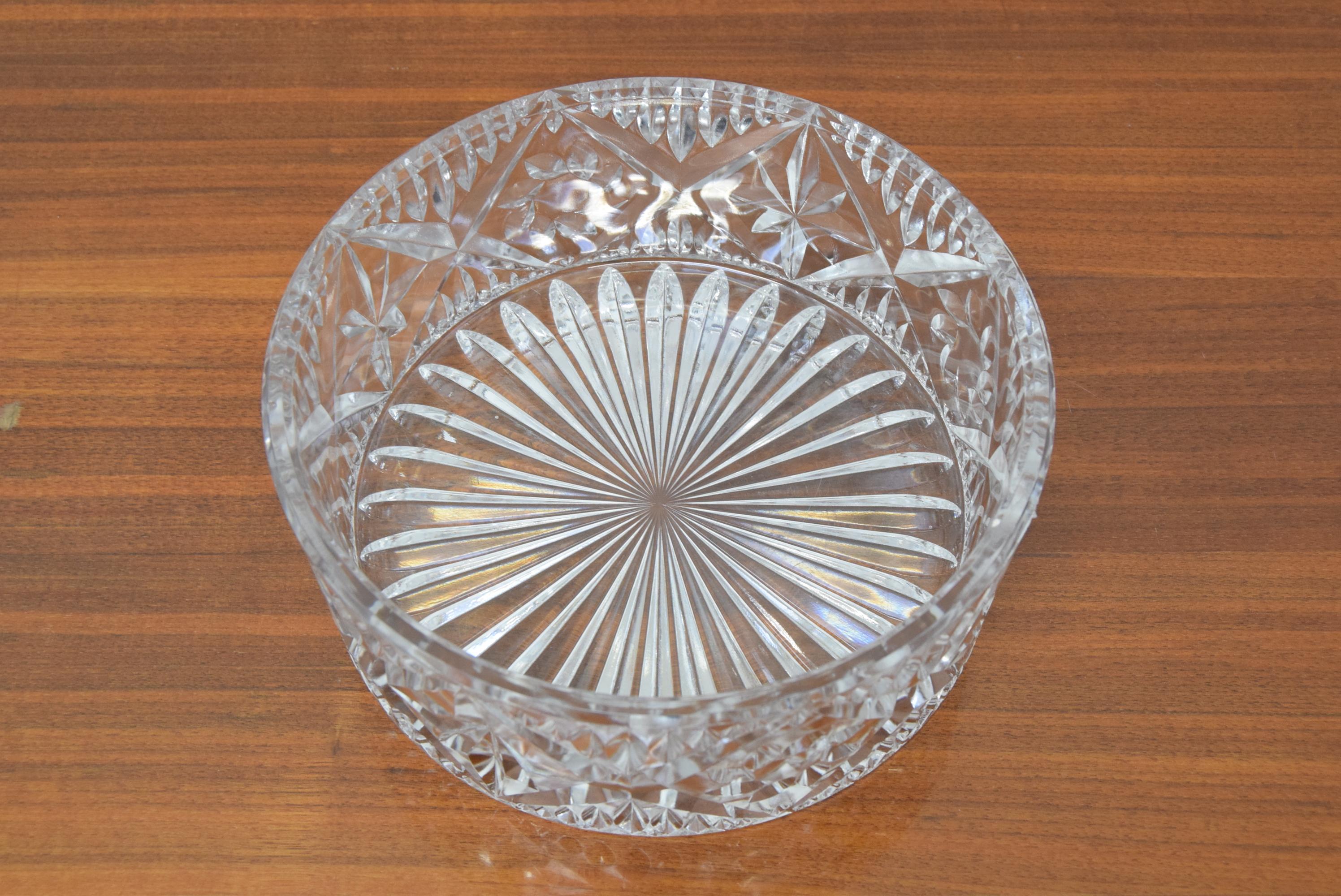 Mid-20th Century Vintage Bohemian Glass Bowl, 1960's For Sale