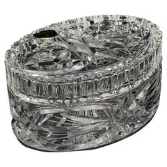 Vintage Bohemian glass candy bowl by Bohemia Crystal, Czechoslovakia, 1970s
