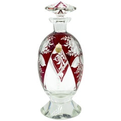 Retro Bohemian Glass Carafe, Second Half 20th Century