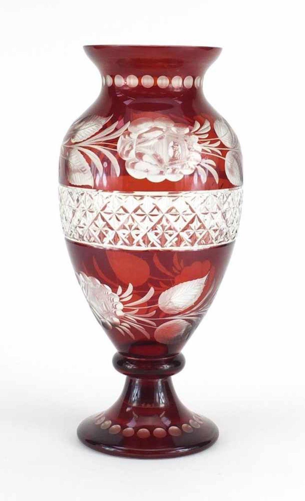 antique bohemian glass vase