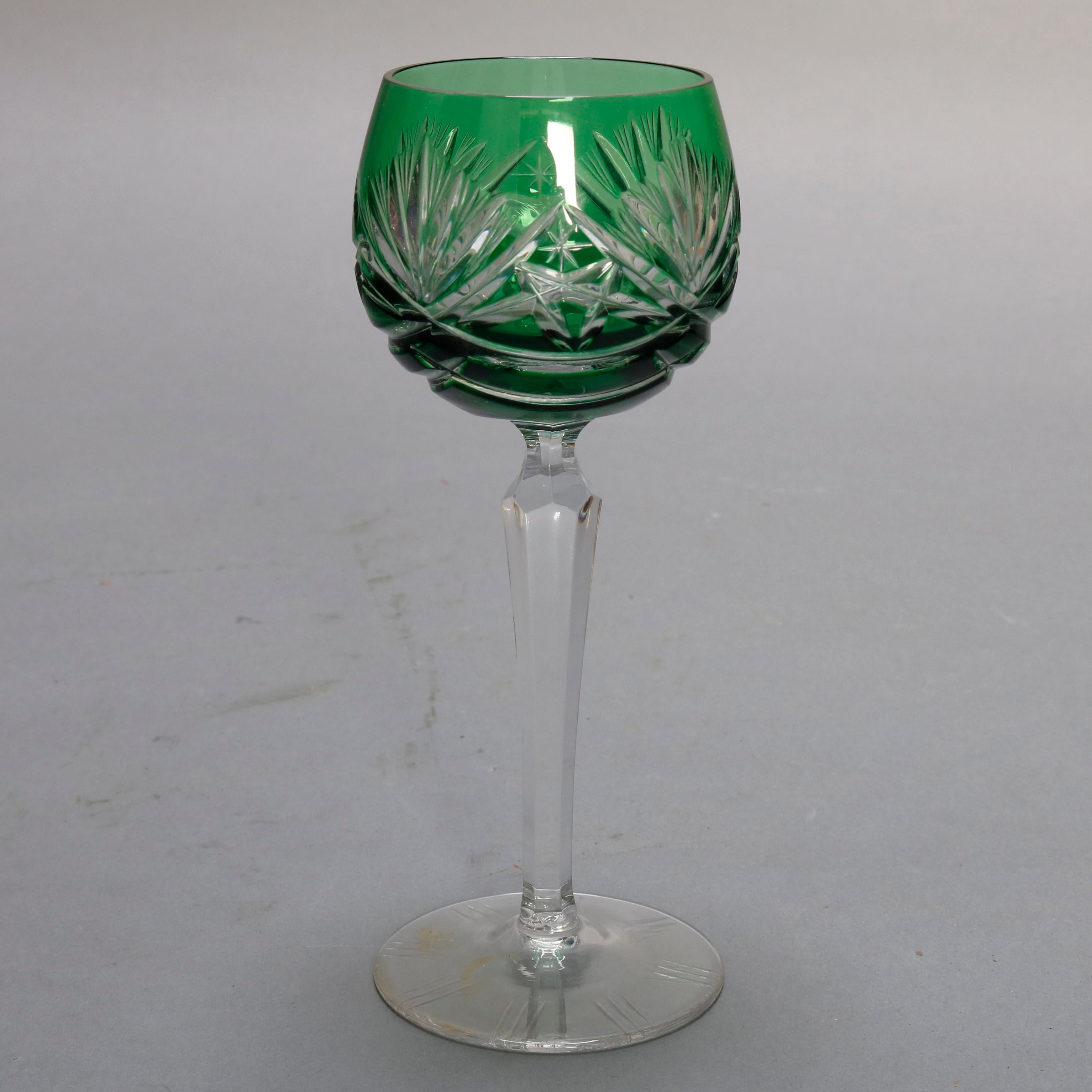 Vintage Bohemian Neubert-Echt Bleikristall Crystal Cut to Clear Stemware In Good Condition In Big Flats, NY