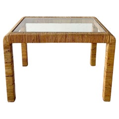 Used Bohemian Rattan Side Table