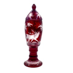 Antique Bohemian Ruby Bocal, 1920s