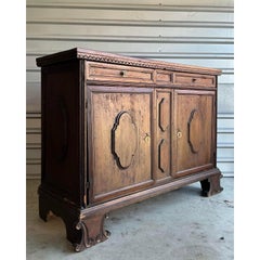 Vintage Boho 18 Century Tuscan Walnut Buffet