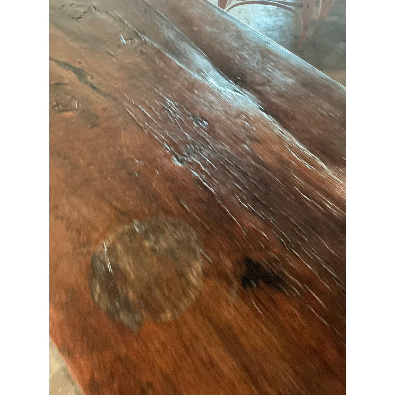 Vintage Boho 18th Century Monumental Lyre Dining Table For Sale 5