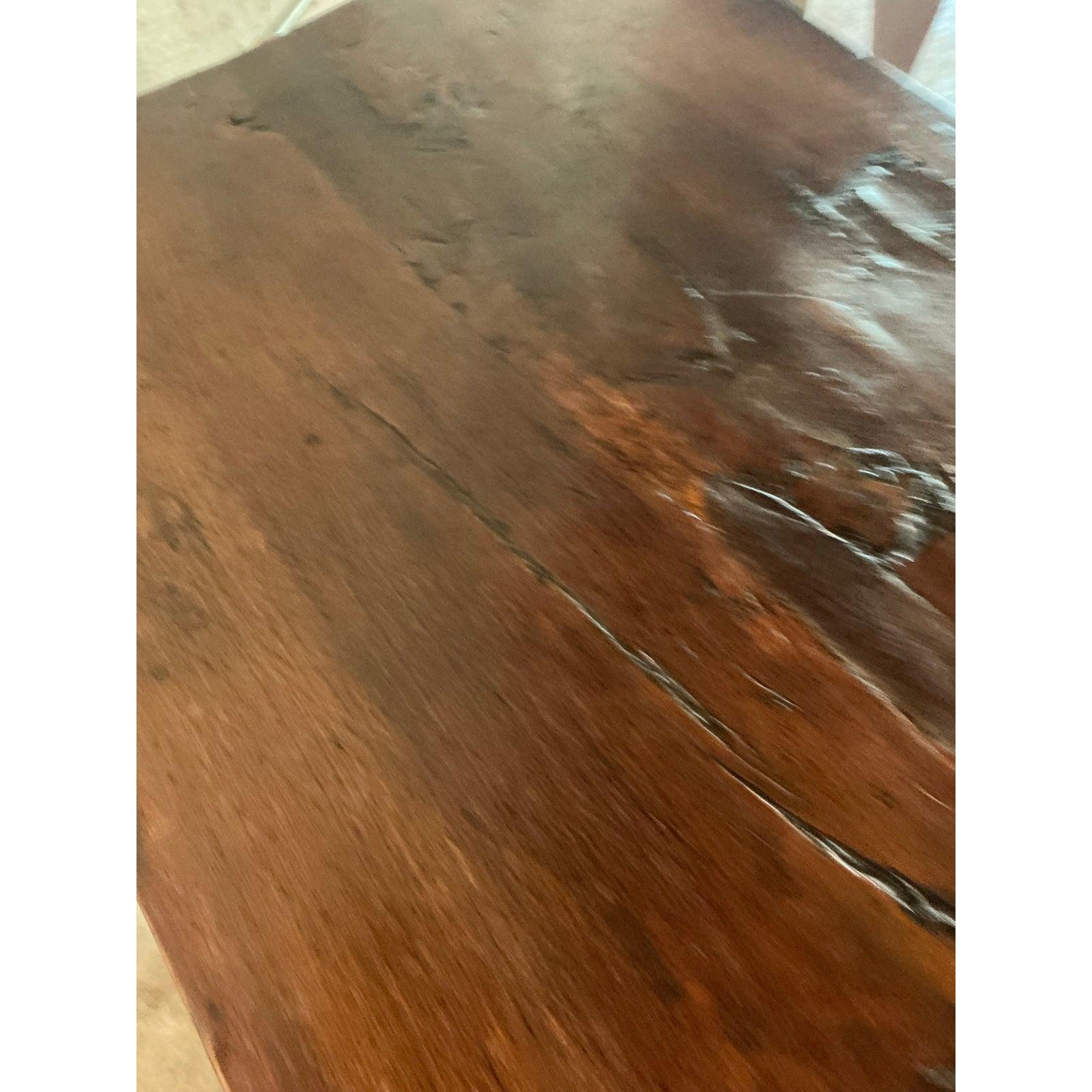 Vintage Boho 18th Century Monumental Lyre Dining Table For Sale 1