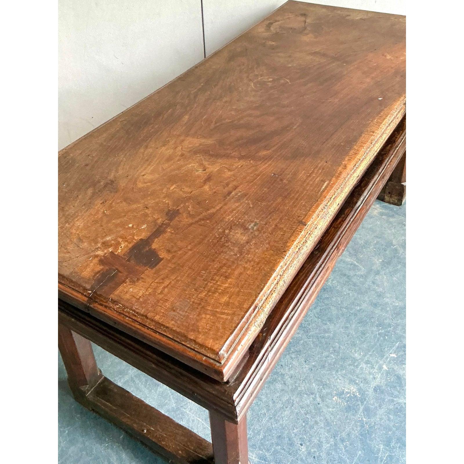 Vintage Boho 18th Century Spanish Writing Desk In Good Condition For Sale In West Palm Beach, FL