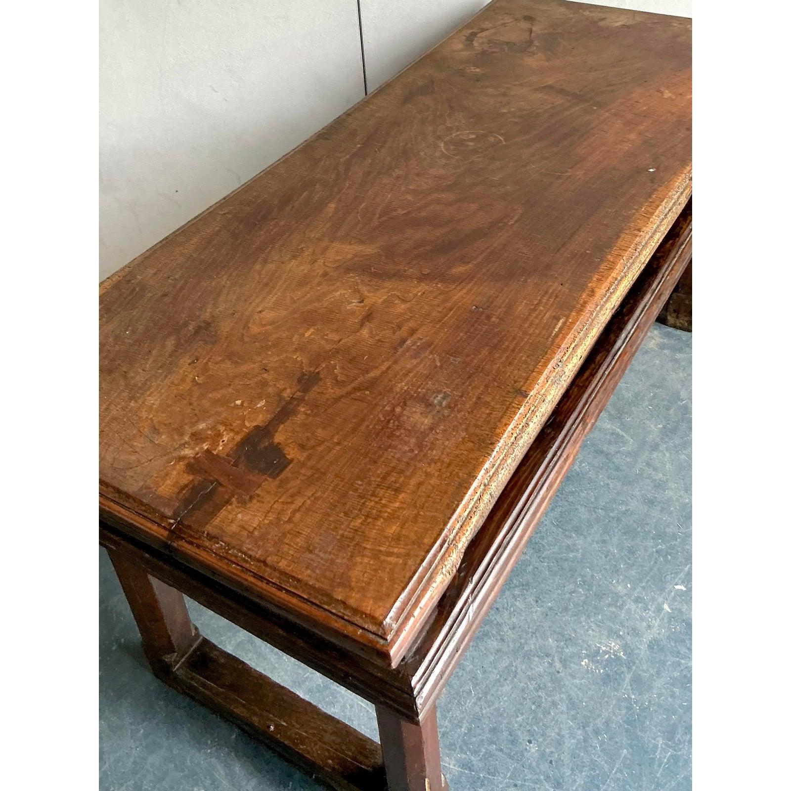 Vintage Boho 18th Century Spanish Writing Desk For Sale 1