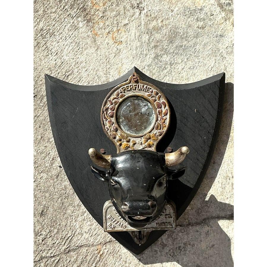 Vintage Boho 1900s Bulls Head Perfume Dispenser In Good Condition In west palm beach, FL