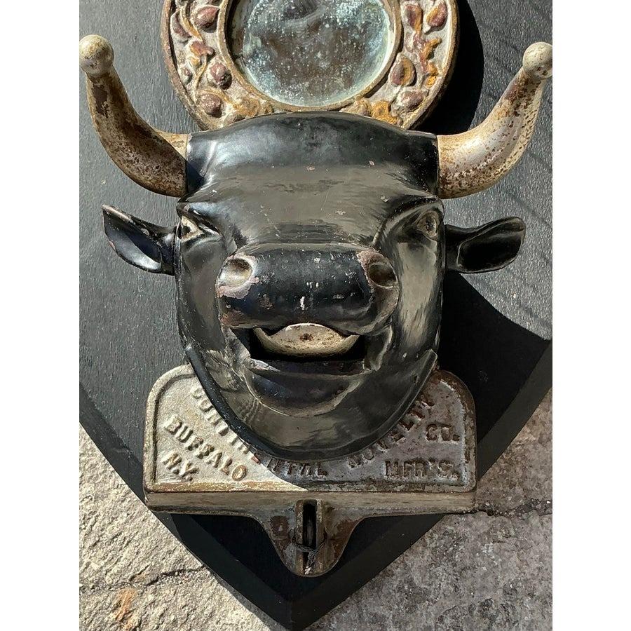 20th Century Vintage Boho 1900s Bulls Head Perfume Dispenser