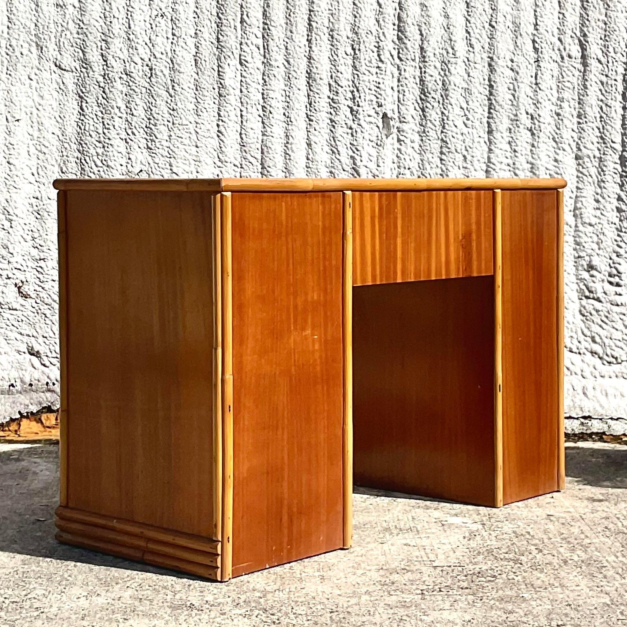 Vintage Boho 1950s Ritts Company “Tropitan” Desk For Sale 2