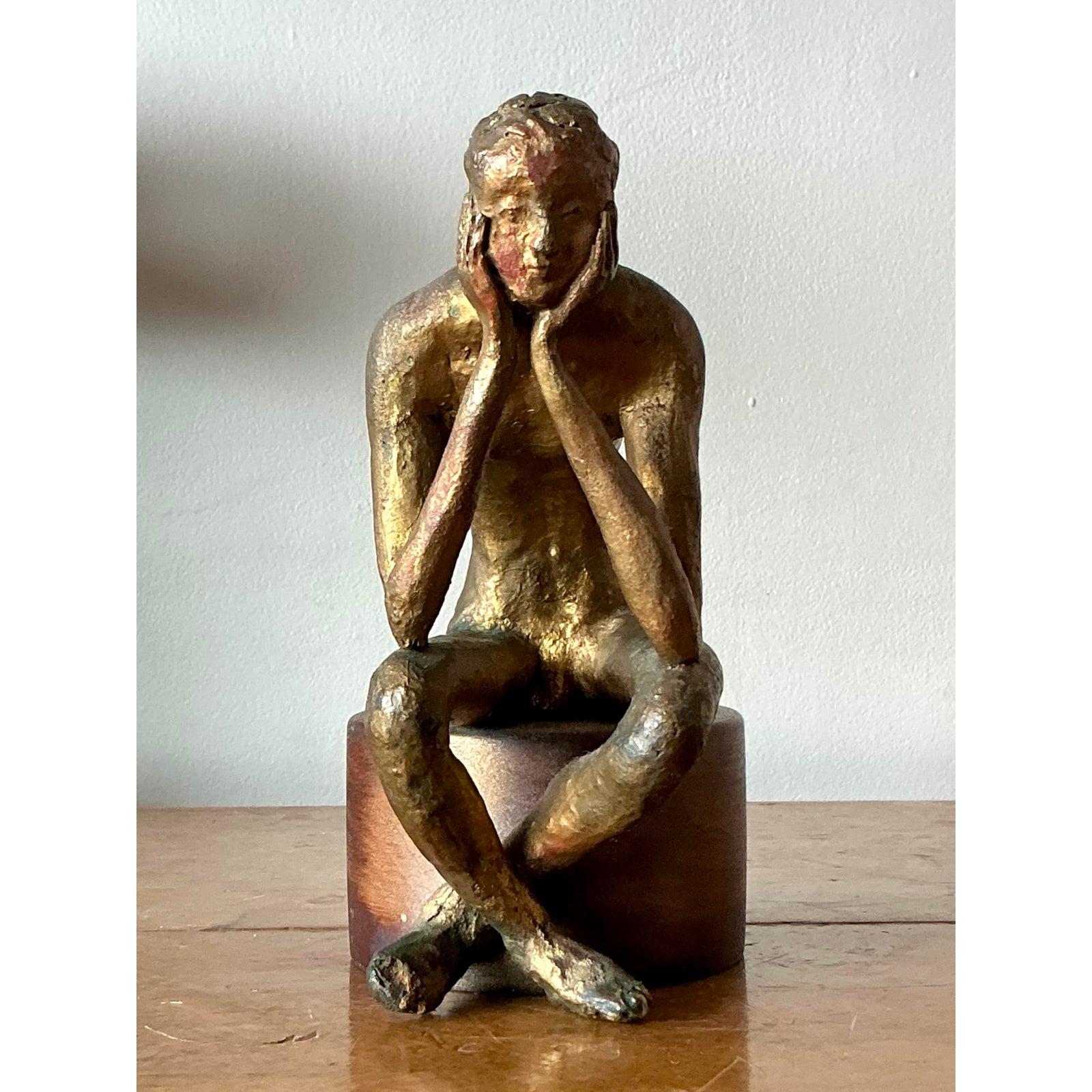 Vintage By 1957 Scultura di uomo firmata In condizioni buone in vendita a West Palm Beach, FL