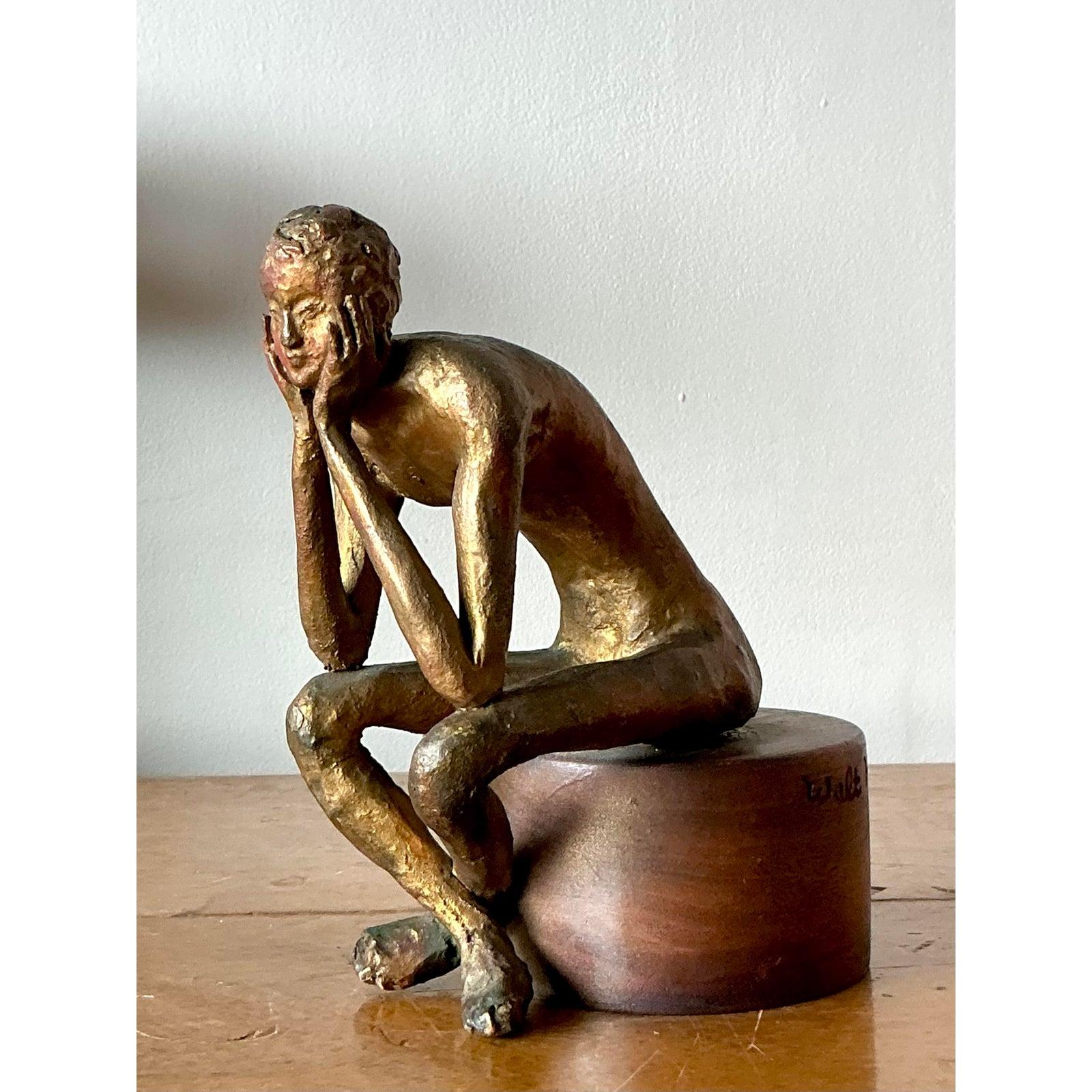 Metallo Vintage By 1957 Scultura di uomo firmata in vendita