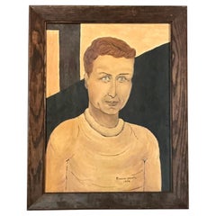 Vintage Boho 1958 Original Porträt eines Mannes