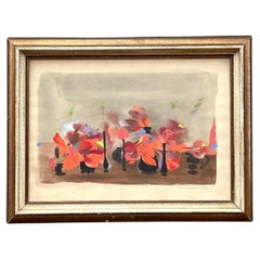 Vintage Boho 1963 Still Life Oil on Paper