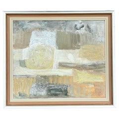 Vintage Boho 1966 Original Abstract Oil on Board