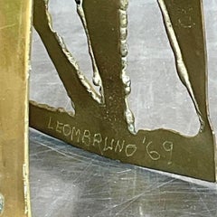 Vintage Boho 1969 Signed Torch Cut Brass Sculpture