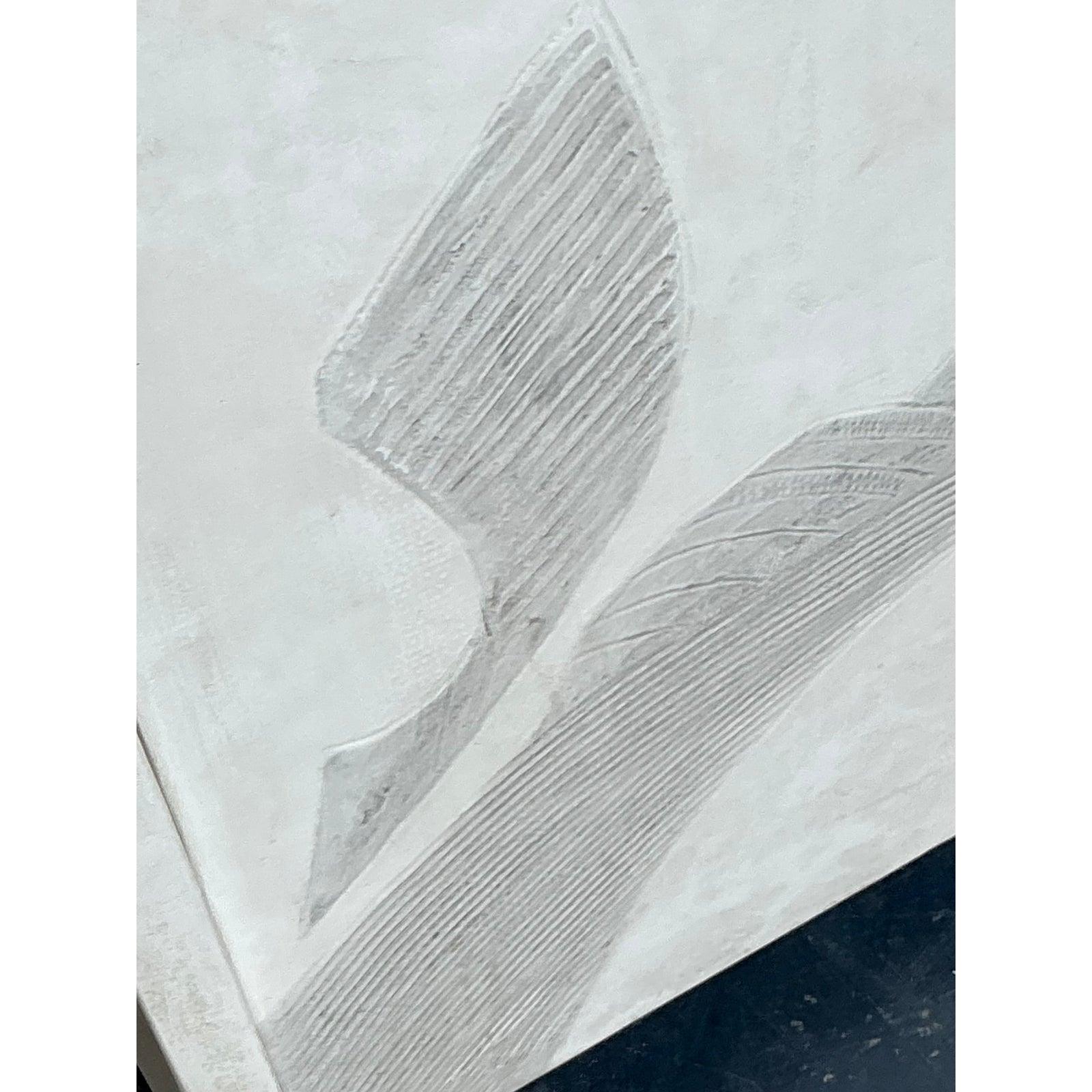 Credenza francesa de yeso vintage boho de los años 70 Brutalista en venta