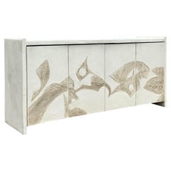 Vintage Boho 1970s French Plaster Credenza