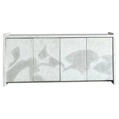 Credenza francesa de yeso vintage boho de los años 70