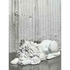 Vintage Boho 1974 Monumental Jaru Plaster Lion