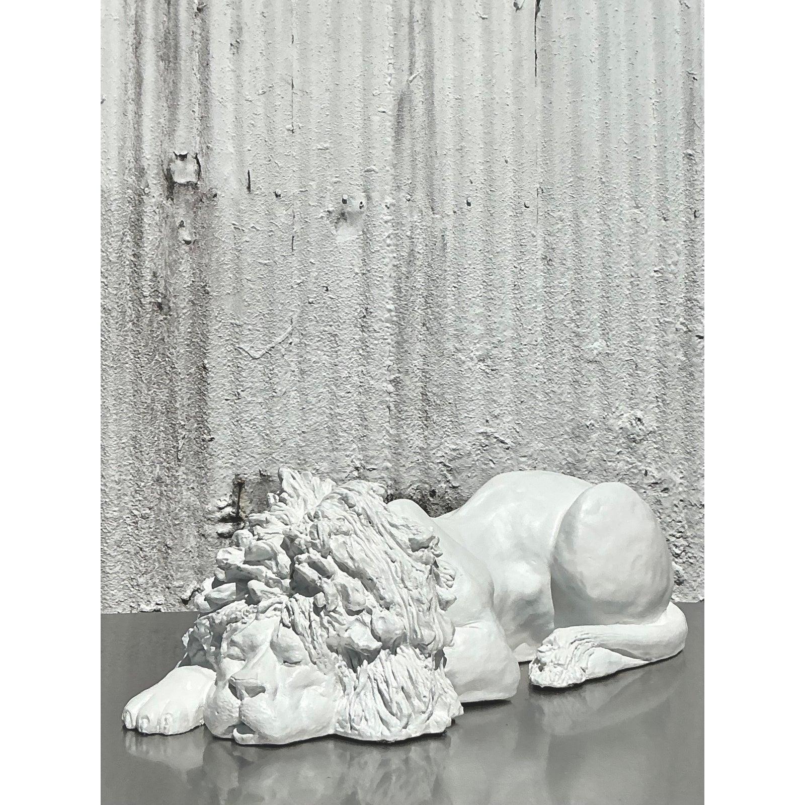 Americano Vintage By 1974 Monumentale Jaru Leone in gesso in vendita