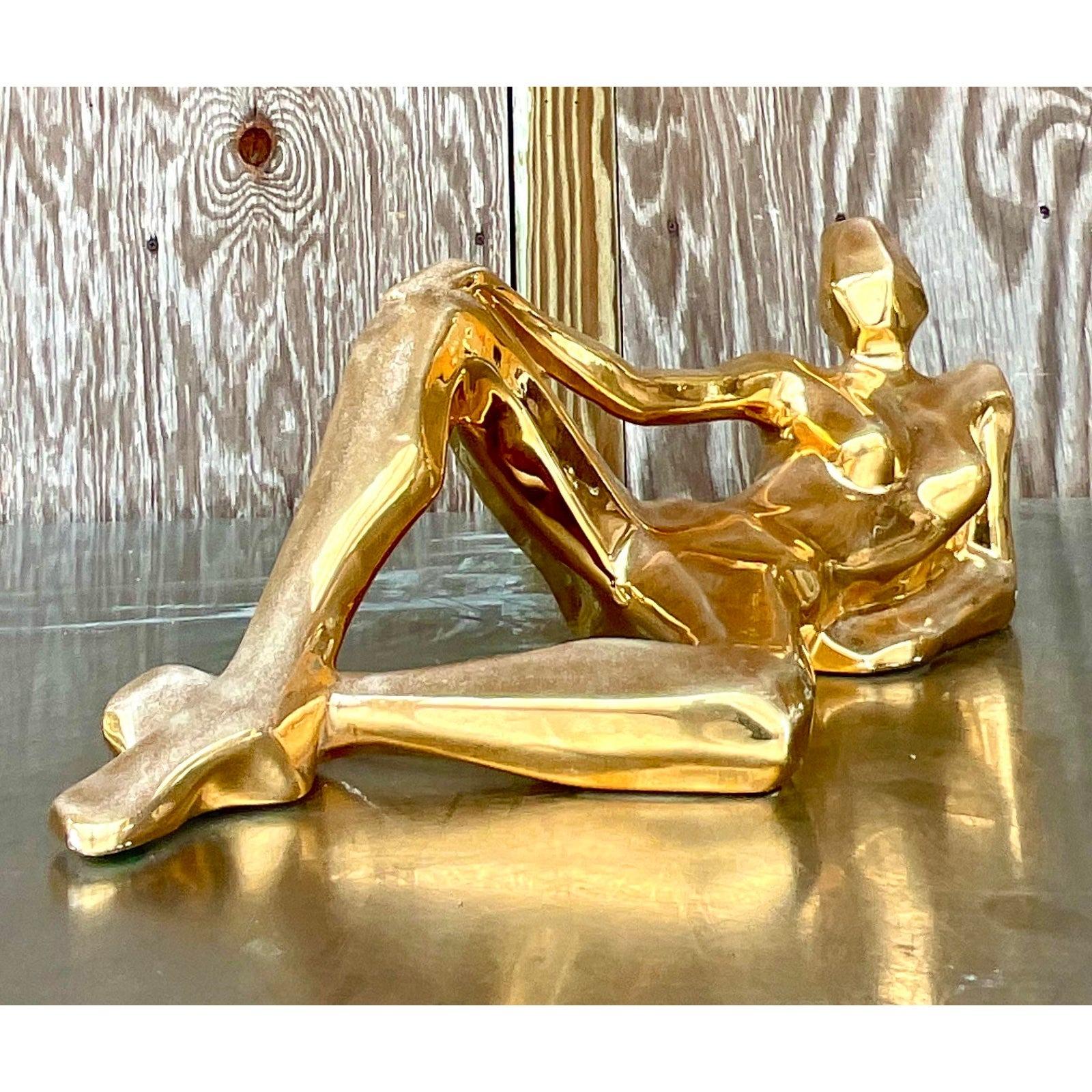 Postmoderno Vintage By 1976 Jaru scultura cubista in ceramica di donna in vendita