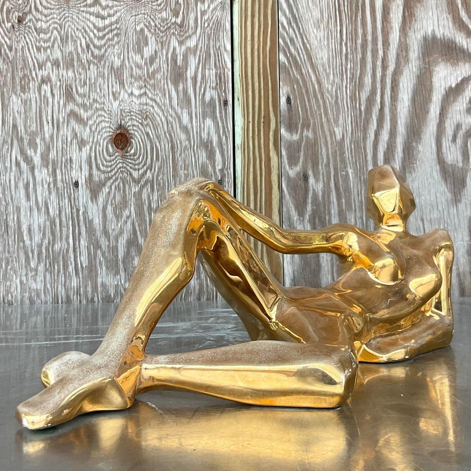 Vintage By 1976 Jaru scultura cubista in ceramica di donna In condizioni buone in vendita a West Palm Beach, FL