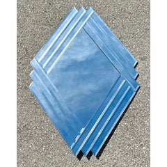 Vintage Boho 1980s Beveled Triangle Mirror