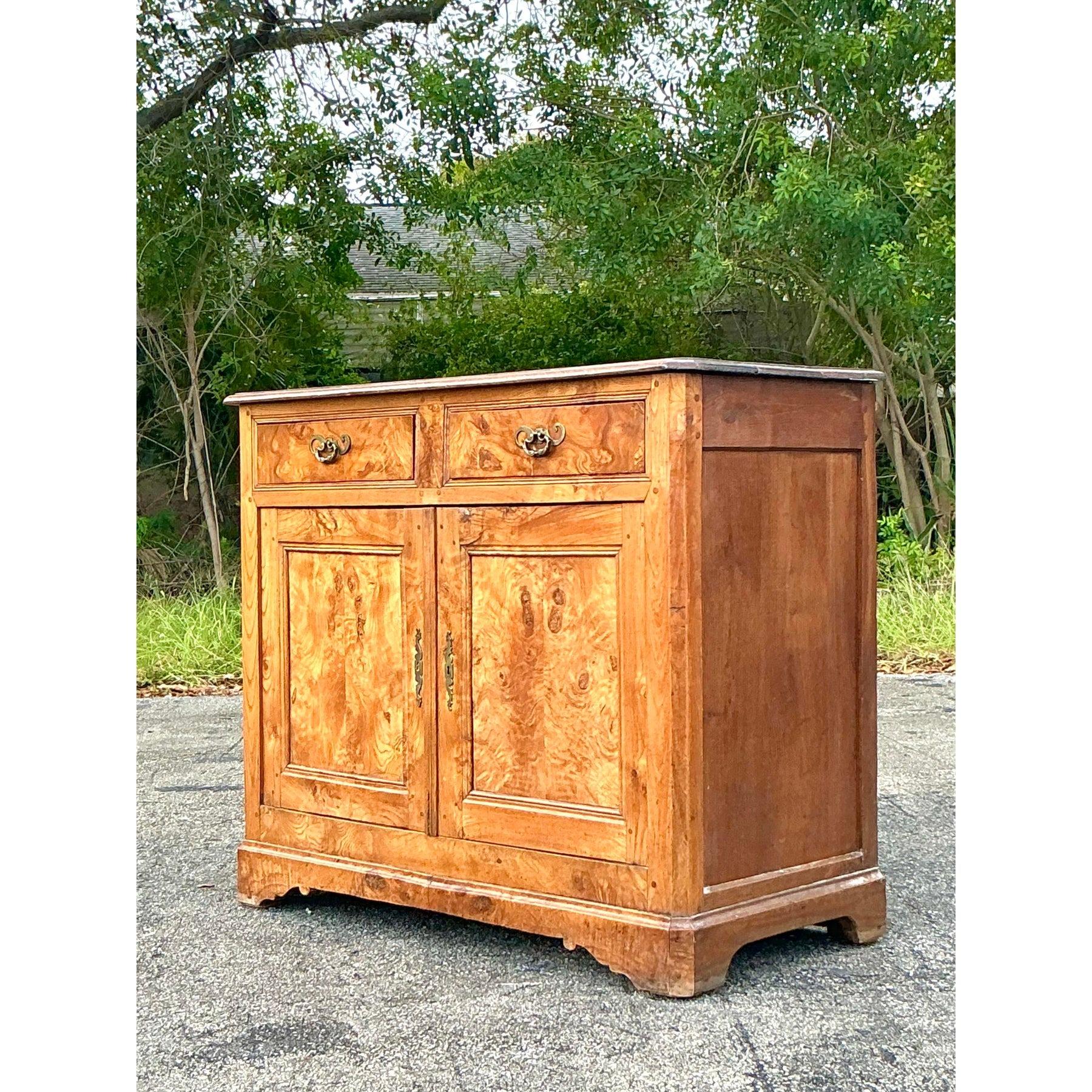 Credenza in radica d'epoca Boho del XIX secolo in vendita 4