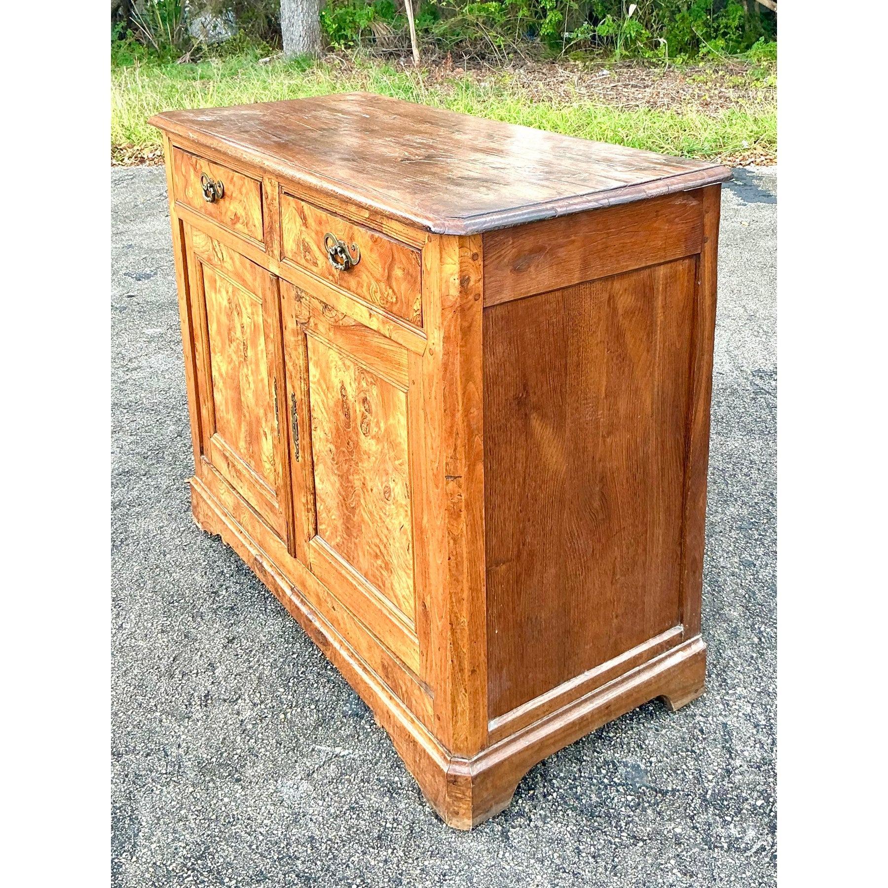 Credenza in radica d'epoca Boho del XIX secolo in vendita 5