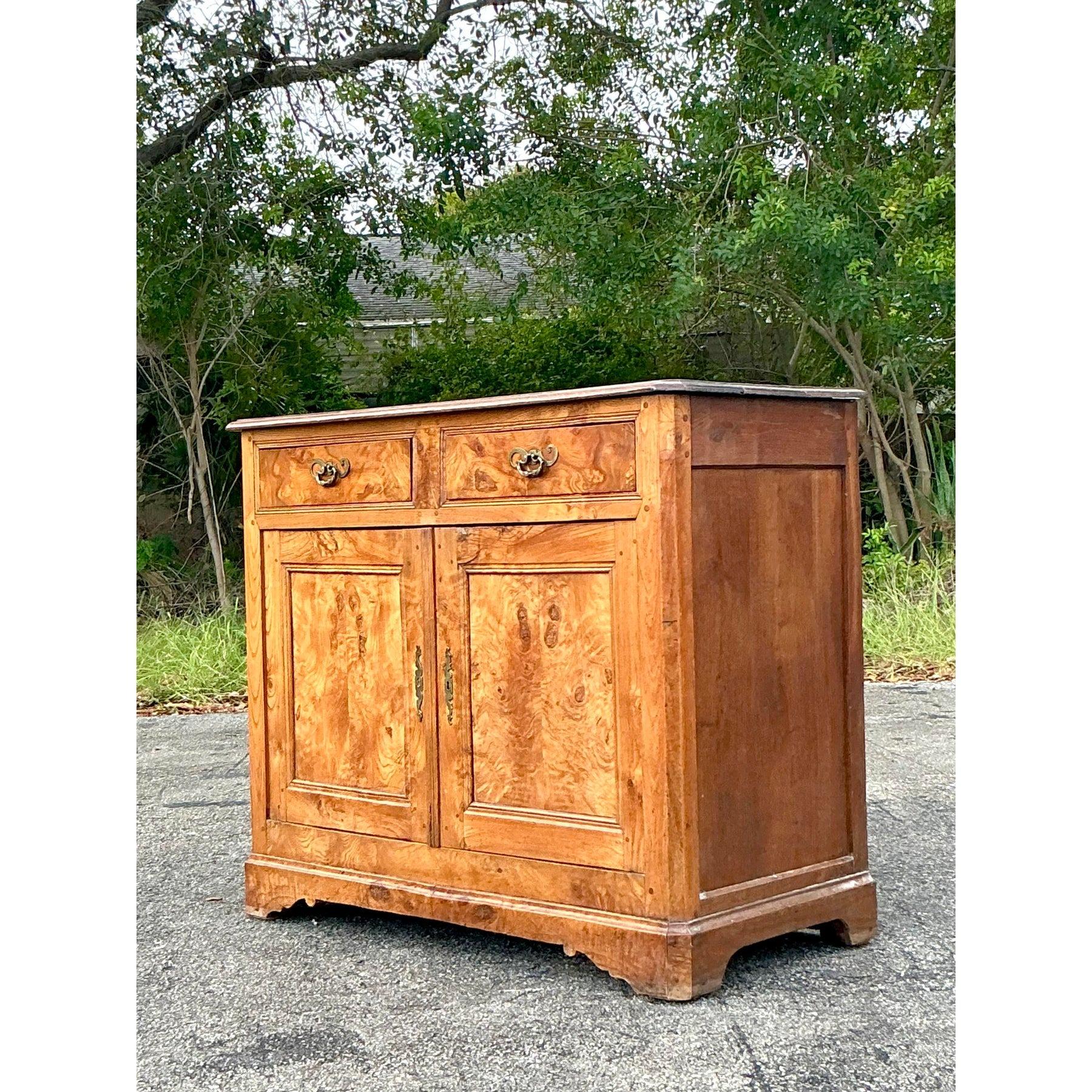 Credenza in radica d'epoca Boho del XIX secolo in vendita 6