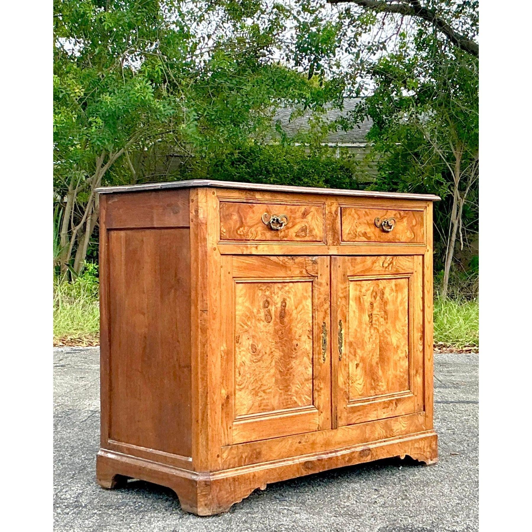 Credenza in radica d'epoca Boho del XIX secolo in vendita 2