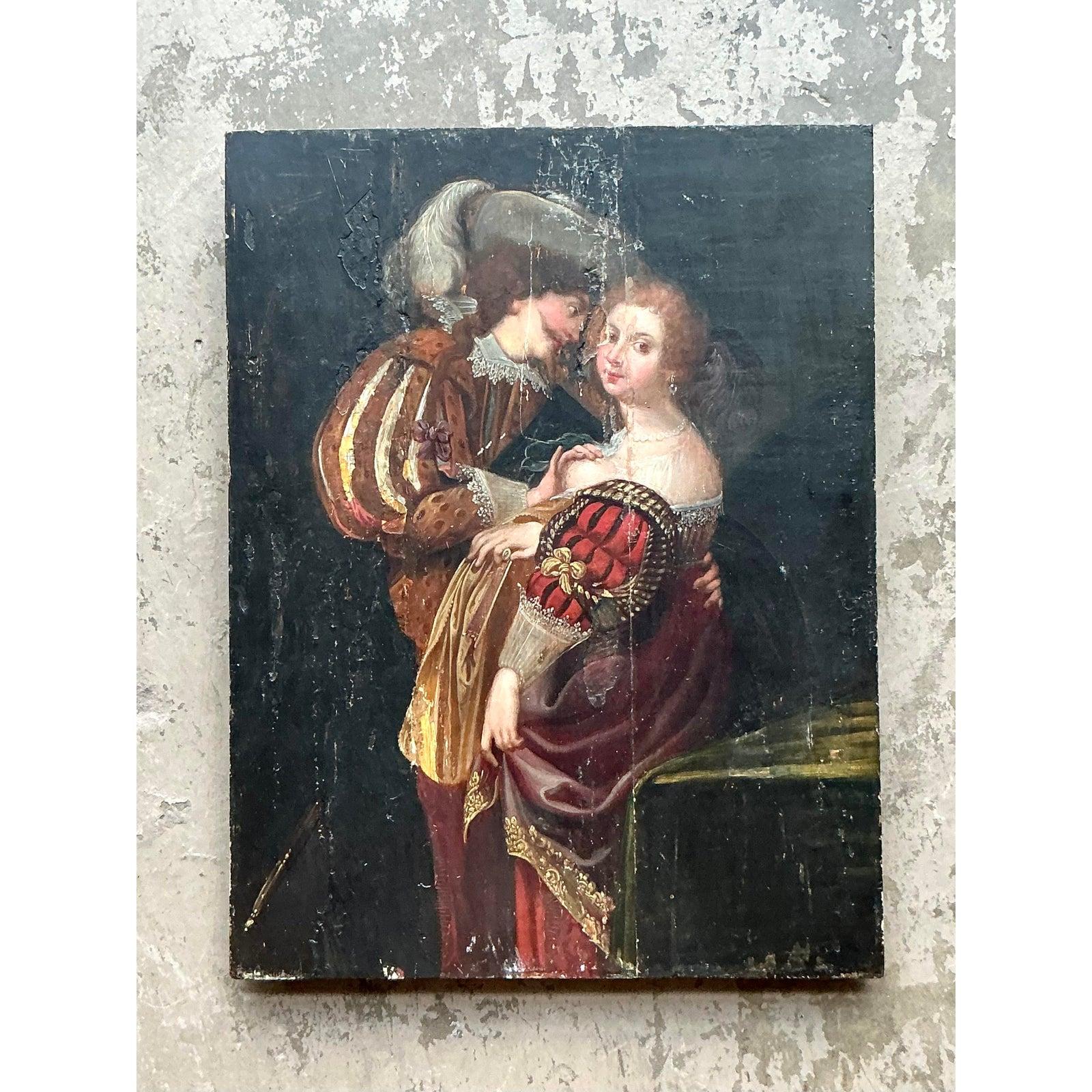 Vintage Boho 19. Jahrhundert Figural auf Brett (Britisch) im Angebot