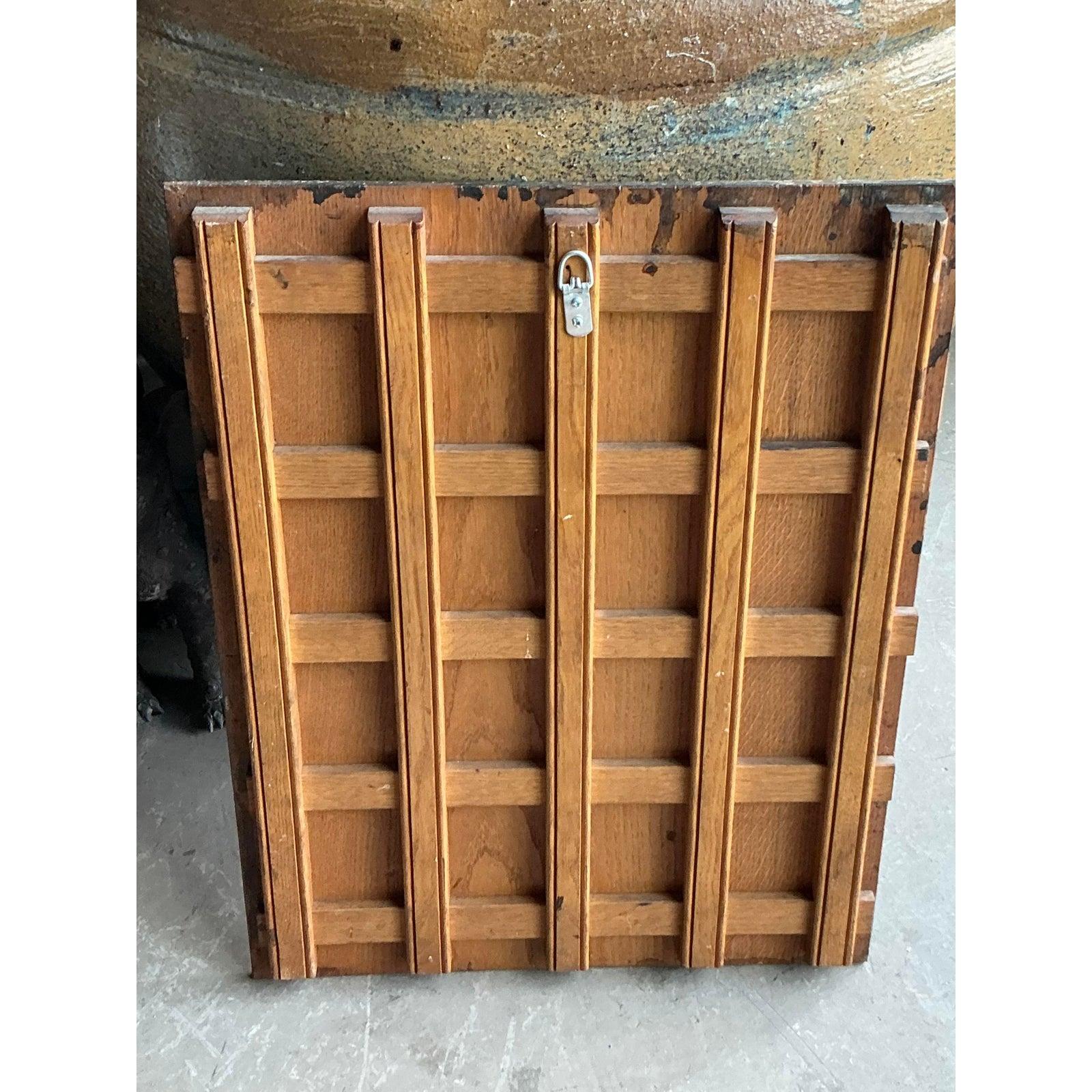 Vintage Boho 19. Jahrhundert figurale Malerei auf dem Brett (Holz) im Angebot