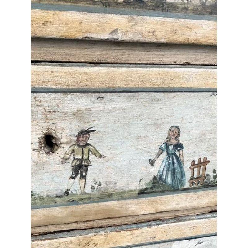 Vintage Boho 19th Century Hand Painted Chest of Drawers For Sale 5