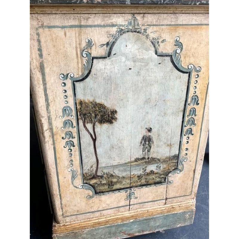 Vintage Boho 19th Century Hand Painted Chest of Drawers For Sale 2