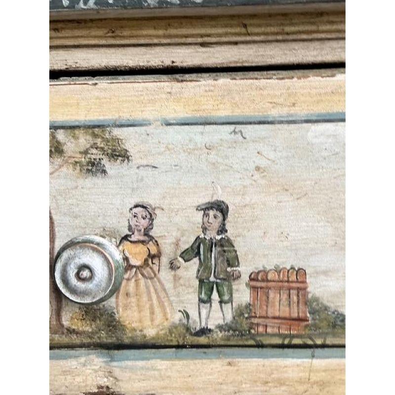 Vintage Boho 19th Century Hand Painted Chest of Drawers For Sale 3
