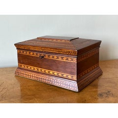 Vintage Boho 19th Century Marquetry Box