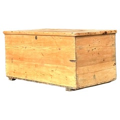 Antique Boho 19th Century Pine Blanket Chest