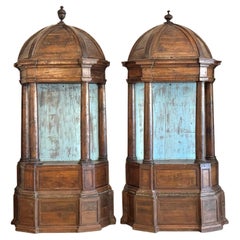 Niches de sculptures espagnoles vintage boho du 19ème siècle - une paire