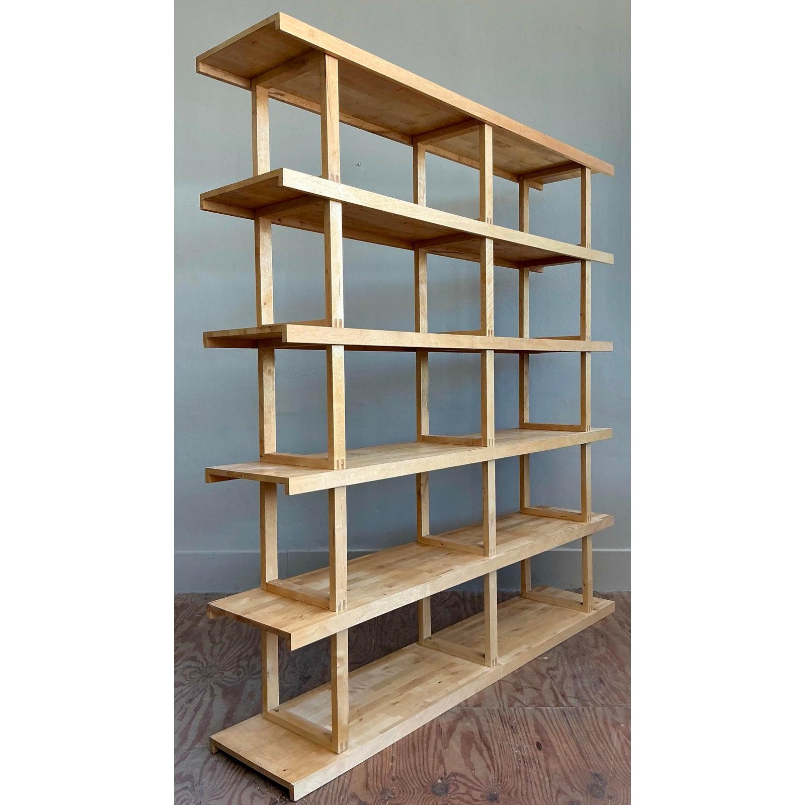 Vintage Boho 6 Shelf Etagere For Sale 3