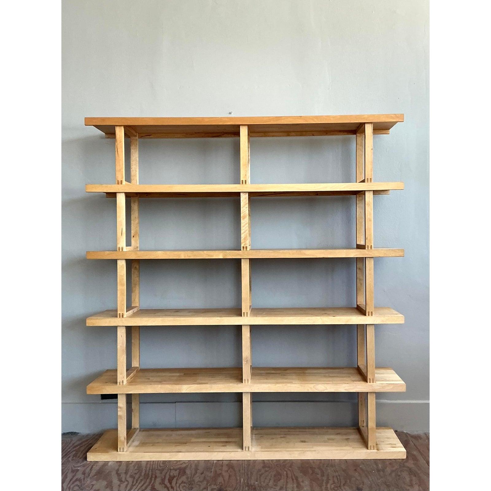 Vintage Boho 6 Shelf Etagere For Sale 4