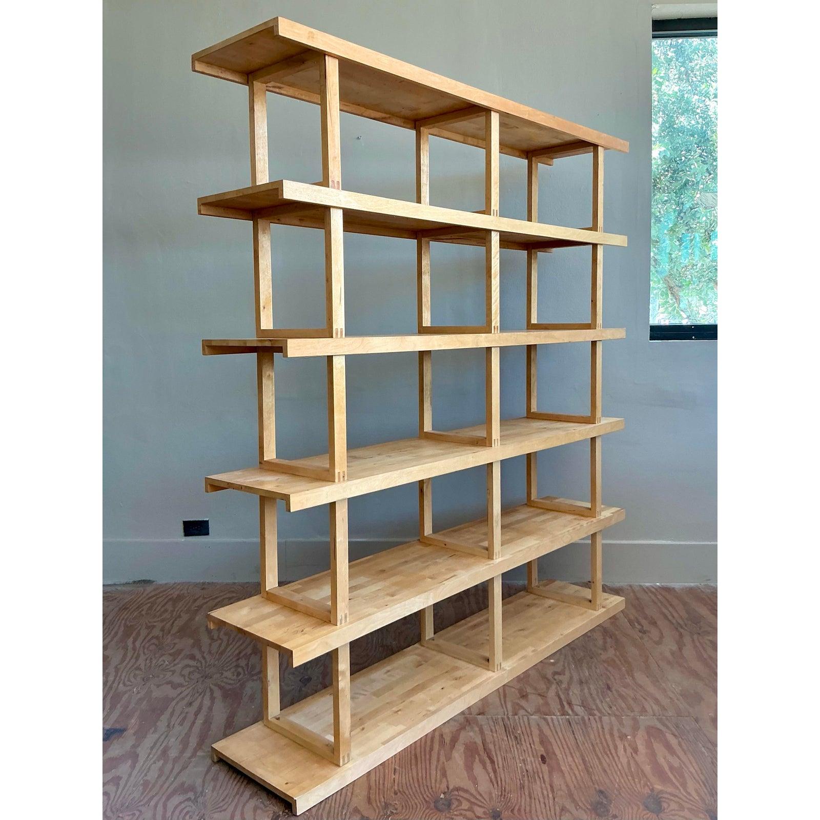 Vintage Boho 6 Shelf Etagere In Good Condition For Sale In West Palm Beach, FL