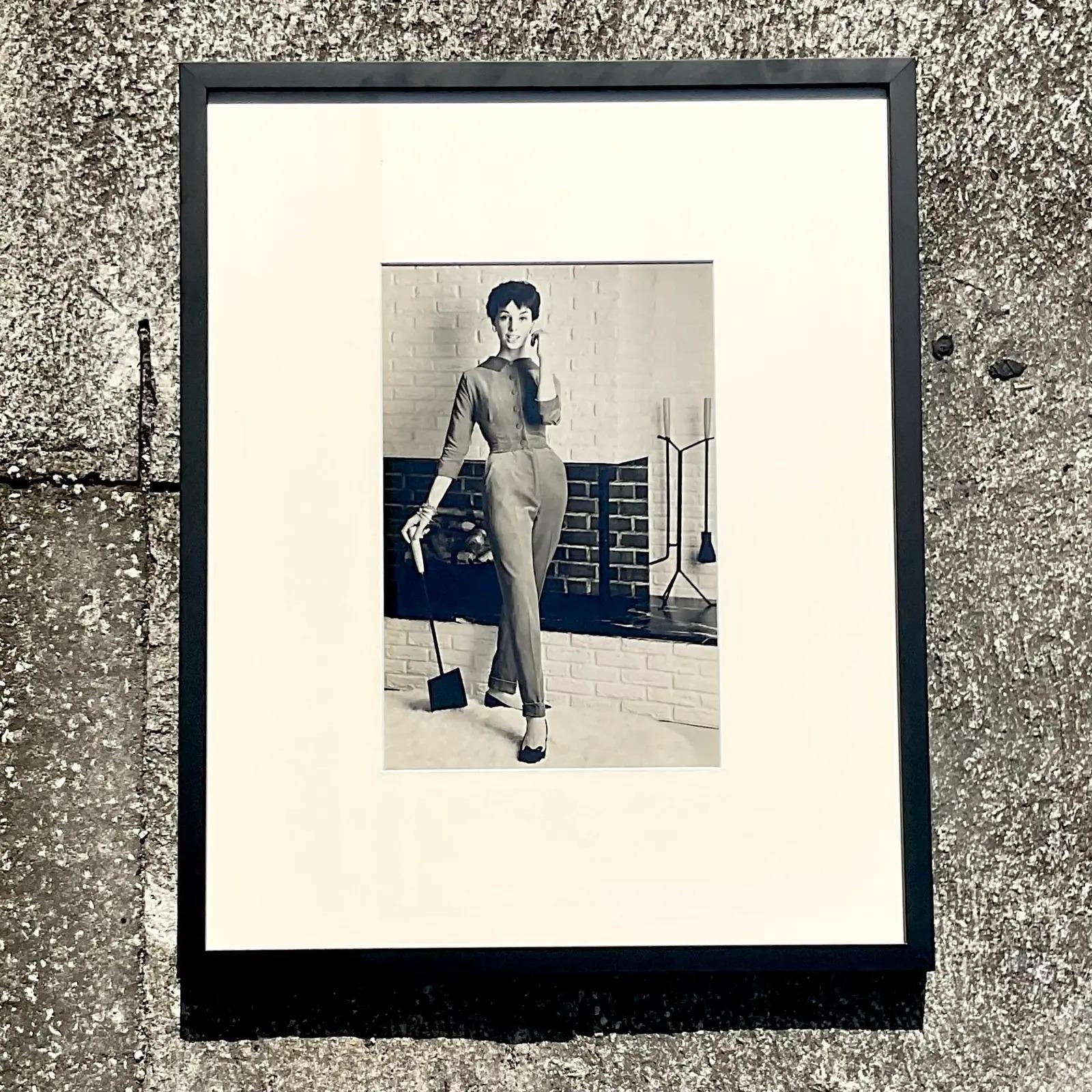 Photographie de mode bohème vintage en noir et blanc, années 70 Bon état - En vente à west palm beach, FL