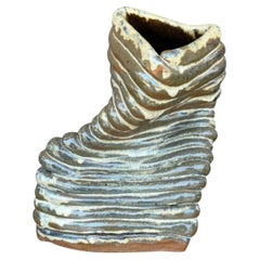 Vintage Boho Abstract Coil Studio Pottery
