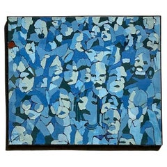 Vintage Boho Abstract Figurative Oil Painting on Canvas