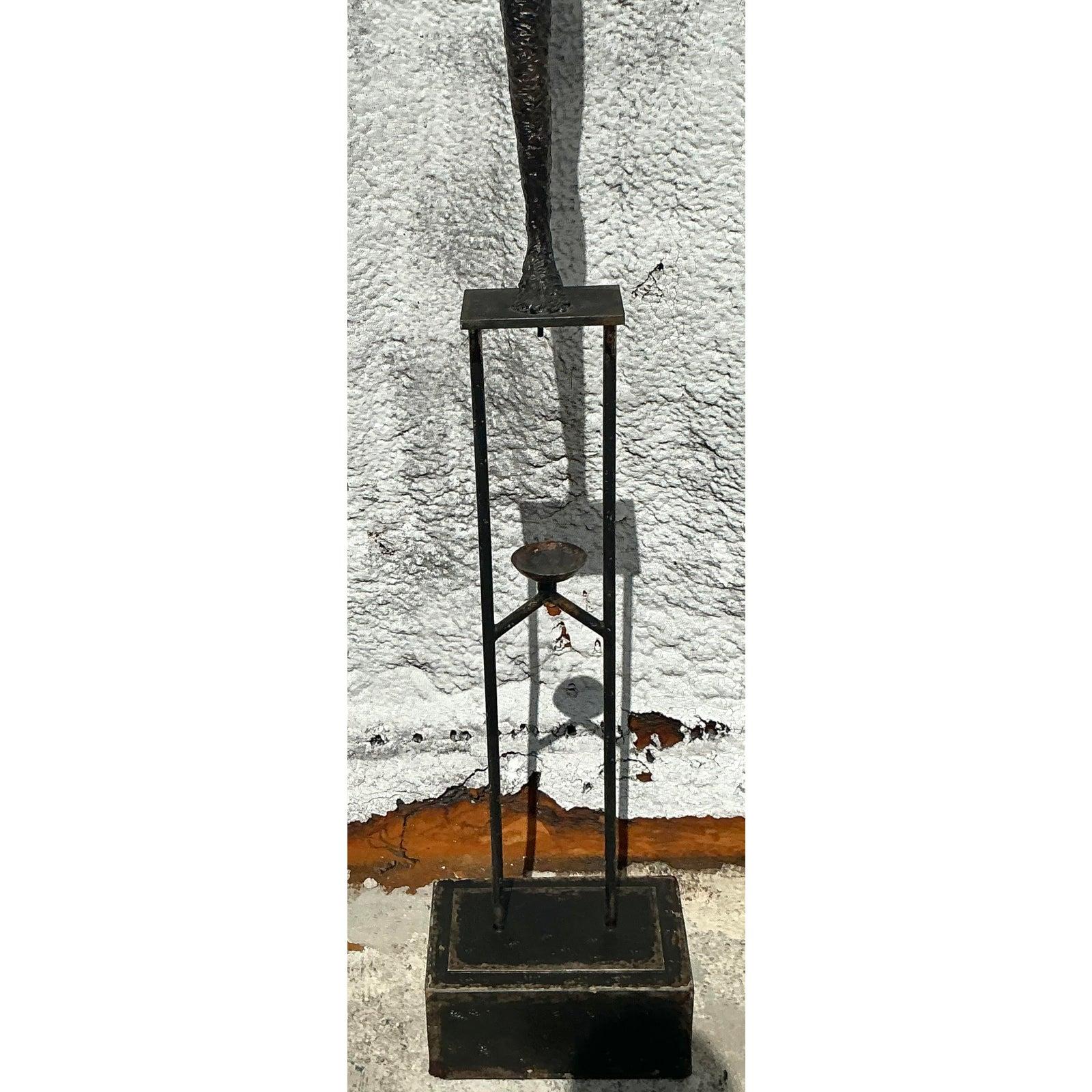 Brutalismo Scultura figurativa astratta vintage Boho di donna dopo Giacometti in vendita
