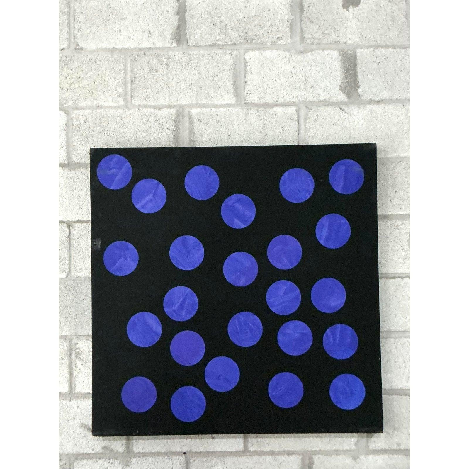 Vintage Boho Abstrakt Geometrisch Öl auf Leinwand (20. Jahrhundert) im Angebot