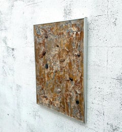 Vintage Boho Abstract Mixed Media on Board